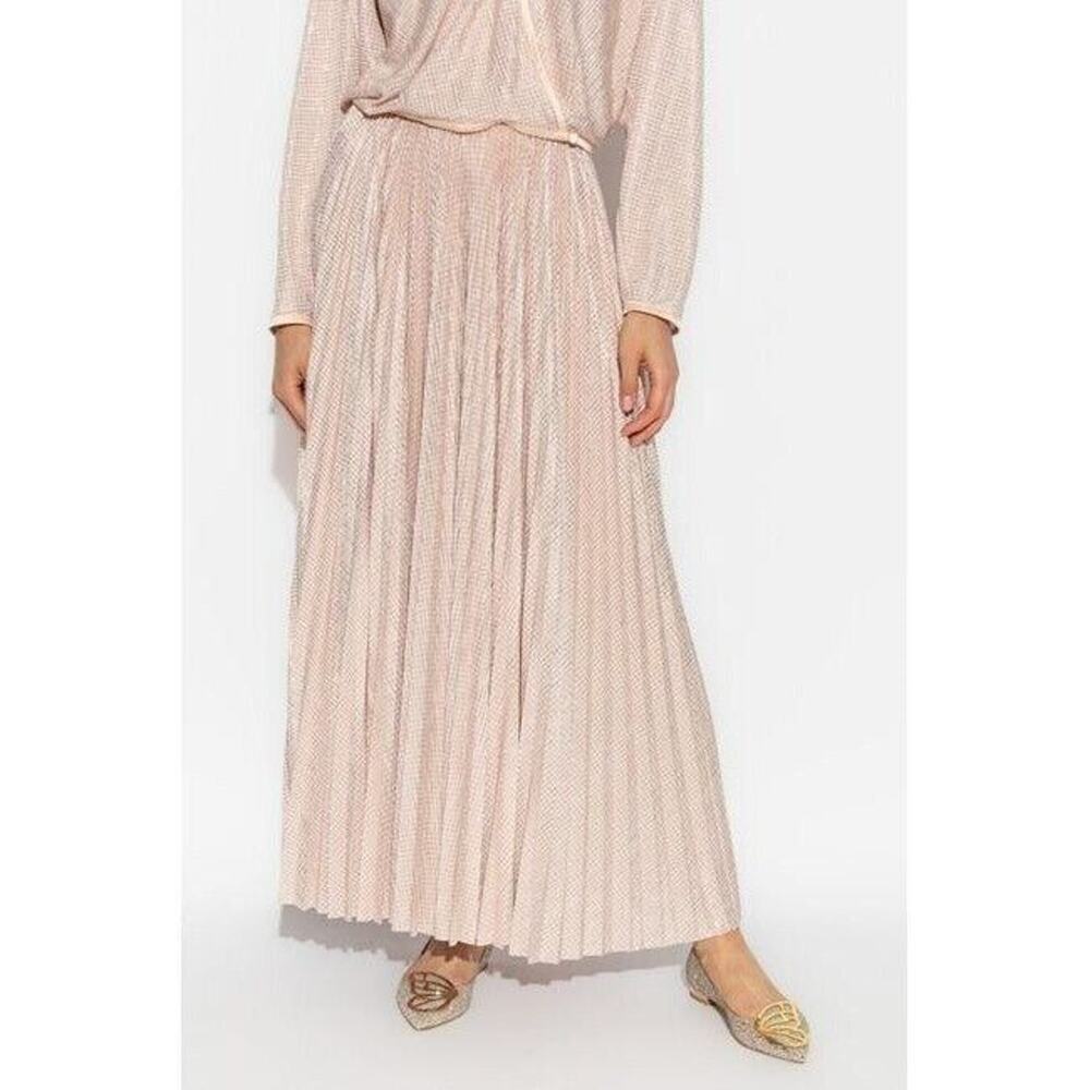 FORTE FORTE Skirt with Lurex Thread Light Pink-Gold Size S